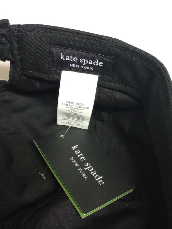? ? KATE SPADE NEW YORK BLACK HAT CAP WITH GOLD LOGO AND BLACK BOW ? main image 7
